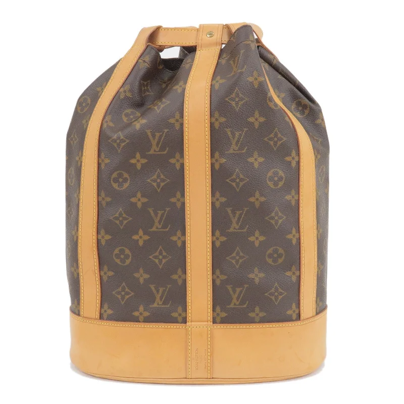 Louis Vuitton bags with a chain - link trim and a leather body for a modern edgeLouis Vuitton Monogram Randonnee PM Laundry Bag M42243