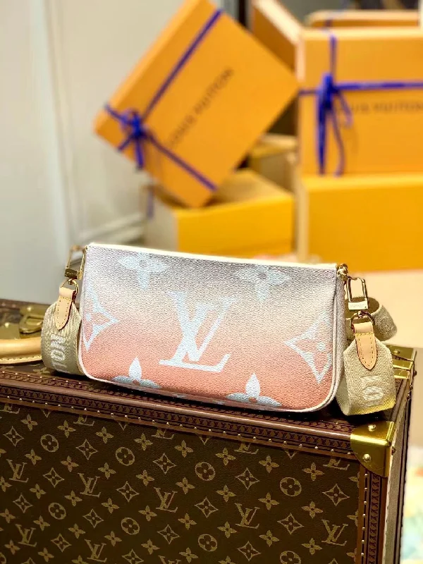 Ladies Louis Vuitton shoulder bags with a wide - width strap for comfortLouis Vuitton Multi Pochette Accessories Bag