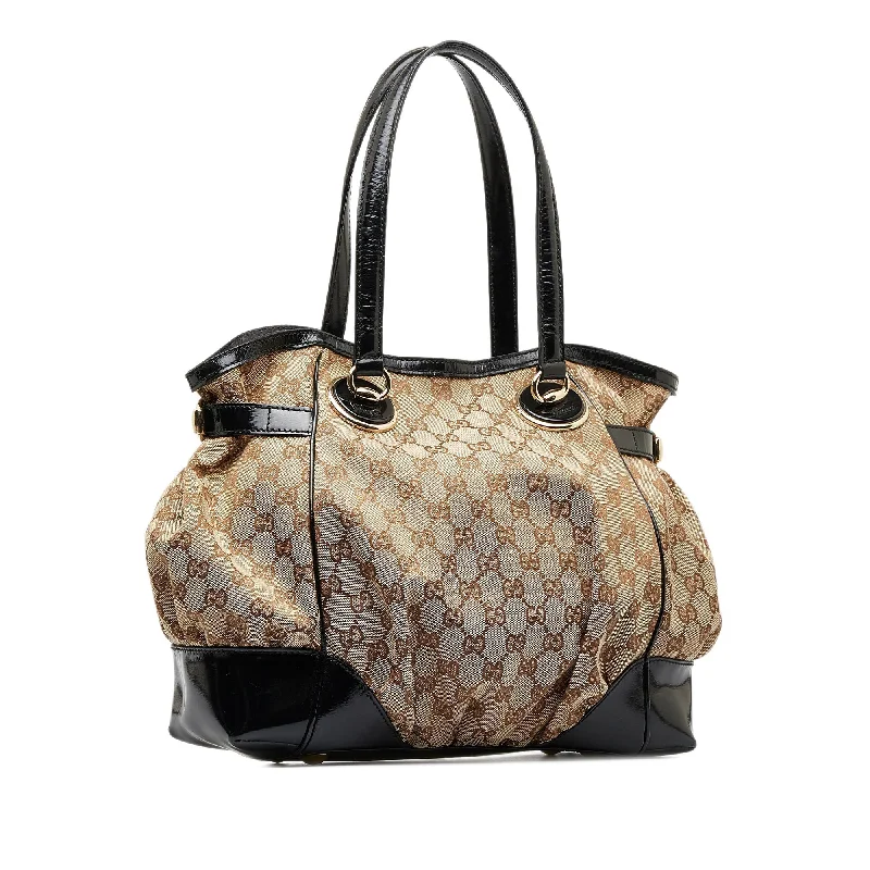 Women Gucci backpacks with a luxurious leather finishGucci GG Canvas Full Moon Tote Bag