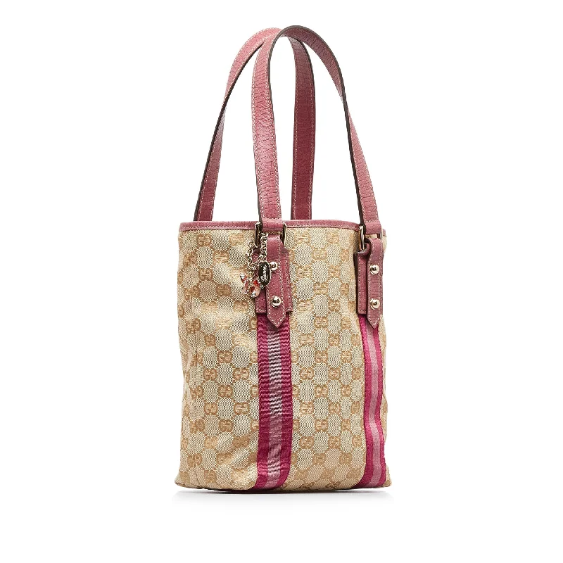 Gucci tote bags for women with a double - handle designGucci GG Canvas Jolicoeur Tote Bag