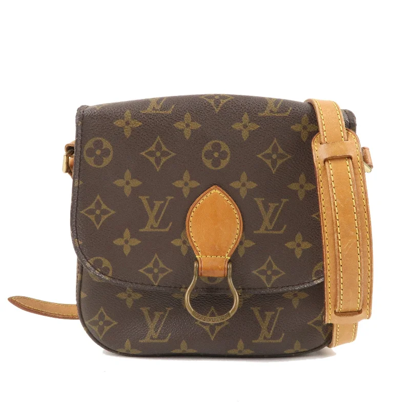 Louis Vuitton handbags with a beaded trim for a touch of glamourLouis Vuitton Monogram Saint Cloud MM Shoulder Bag Brown M51243