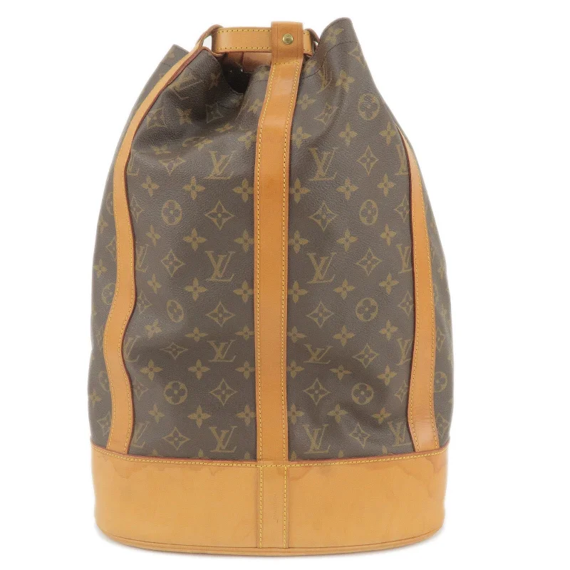 Ladies Louis Vuitton handbags with a detachable coin purse insideLouis Vuitton Monogram Randonnee GM Laundry Bag M42244