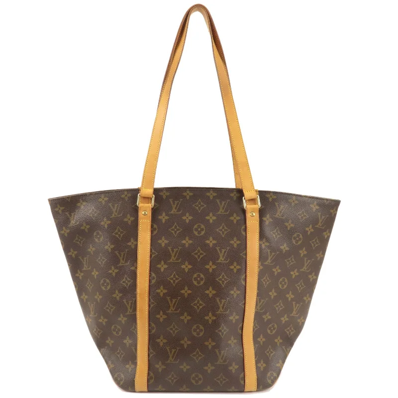 Louis Vuitton handbags with a beaded trim for a touch of glamourLouis Vuitton Monogram Sac Shopping Shoulder Bag M51108