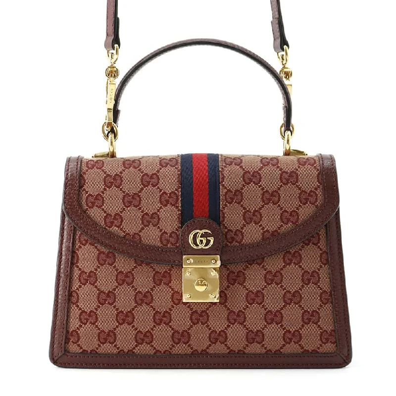 Ladies Gucci handbags with a detachable coin purse insideGUCCI Offdia 2way Shoulder Bag Bordeaux 651055 Canvas Leather