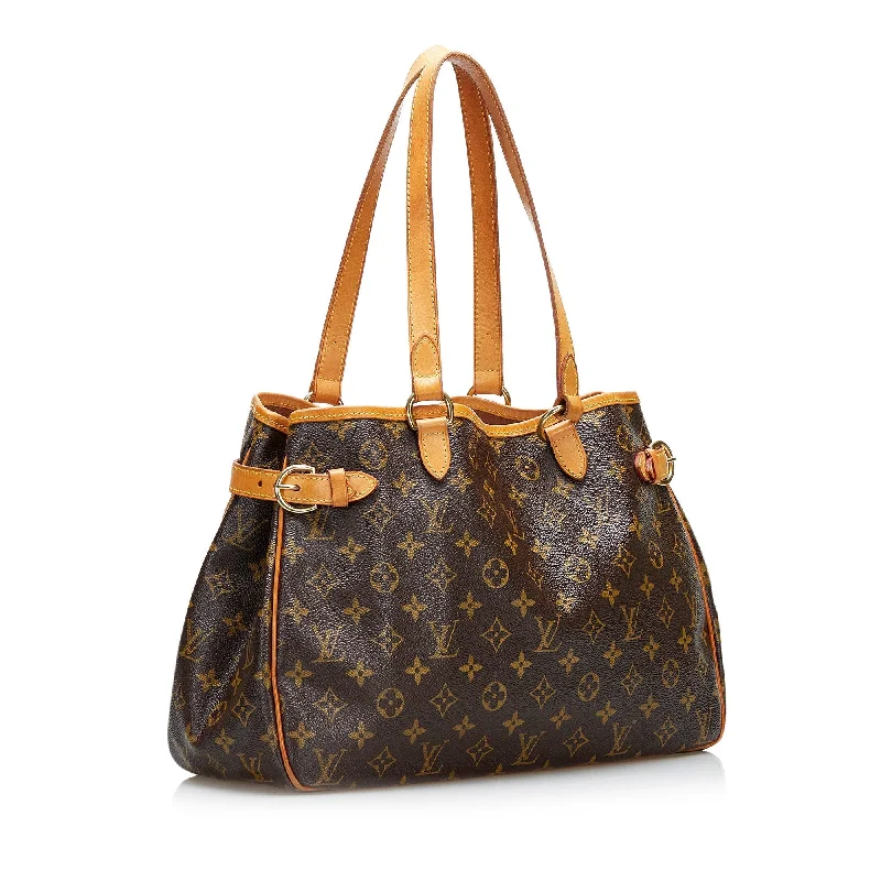 Ladies Louis Vuitton Petite Malle bags with a star - shaped charm for cutenessBrown Louis Vuitton Monogram Batignolles Horizontal Tote Bag