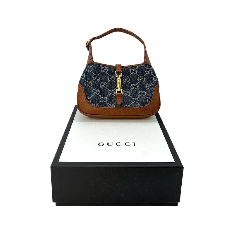 Gucci backpacks for women with a padded laptop compartmentGucci New Denim GG Monogram Mini Jackie 1961 Hobo