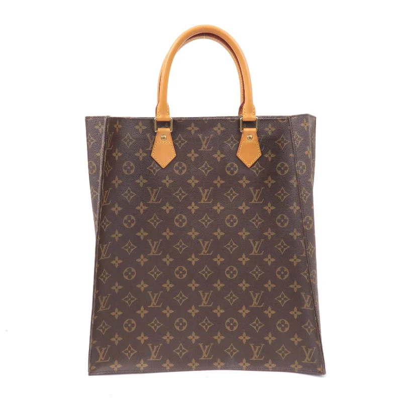 Ladies Louis Vuitton Petite Malle bags with a star - shaped charm for cutenessLouis Vuitton Monogram Sac Plat Hand Bag Tote Bag M51140