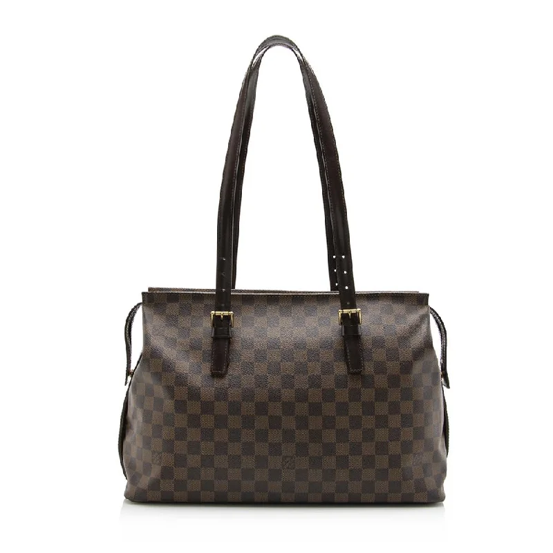 Louis Vuitton Neverfull bags with large capacity for everyday essentialsLouis Vuitton Damier Ebene Chelsea Tote (SHF-14417)