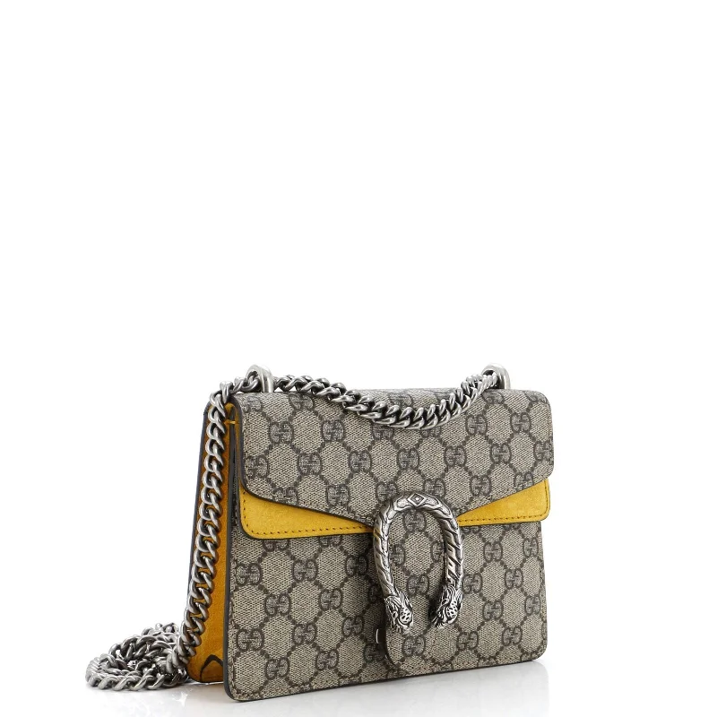 Women Gucci crossbody bags with a printed floral patternGucci Dionysus Bag Gg Coated Canvas Mini