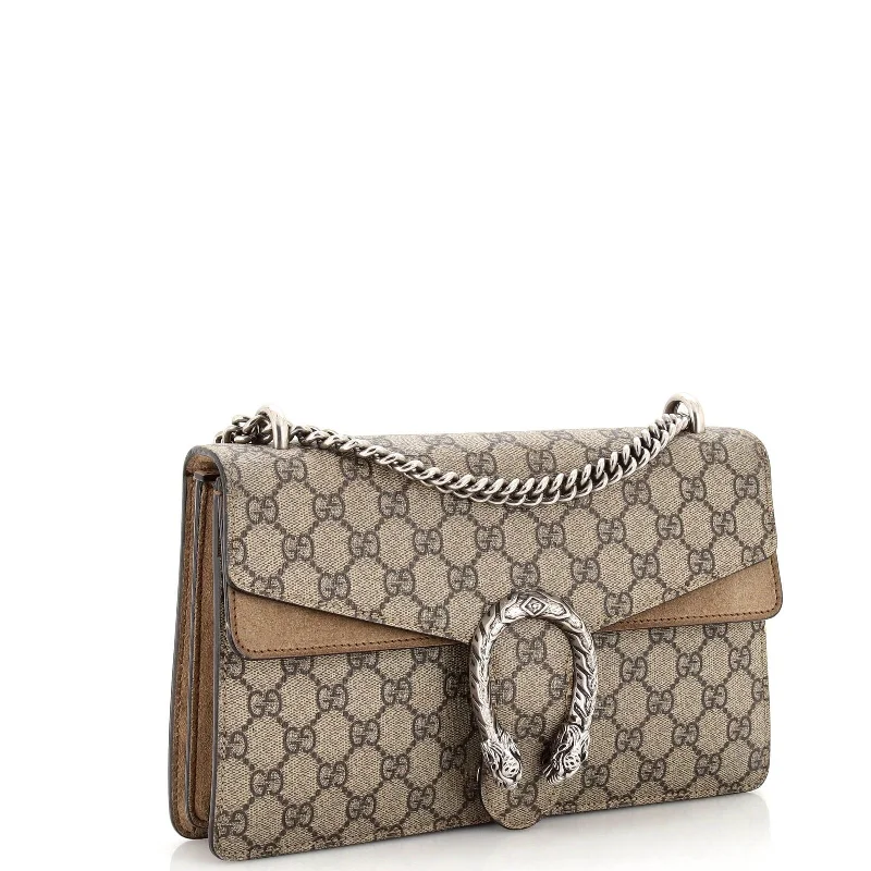 Women Gucci Sylvie bags with a leather - wrapped handleGucci Dionysus Bag Gg Coated Canvas