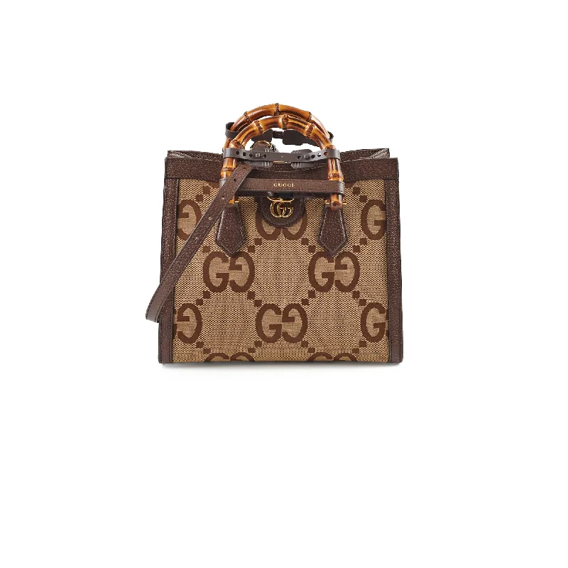 Women Gucci Sylvie bags featuring the signature web stripeGucci Diana Jumbo GG Tote Bag