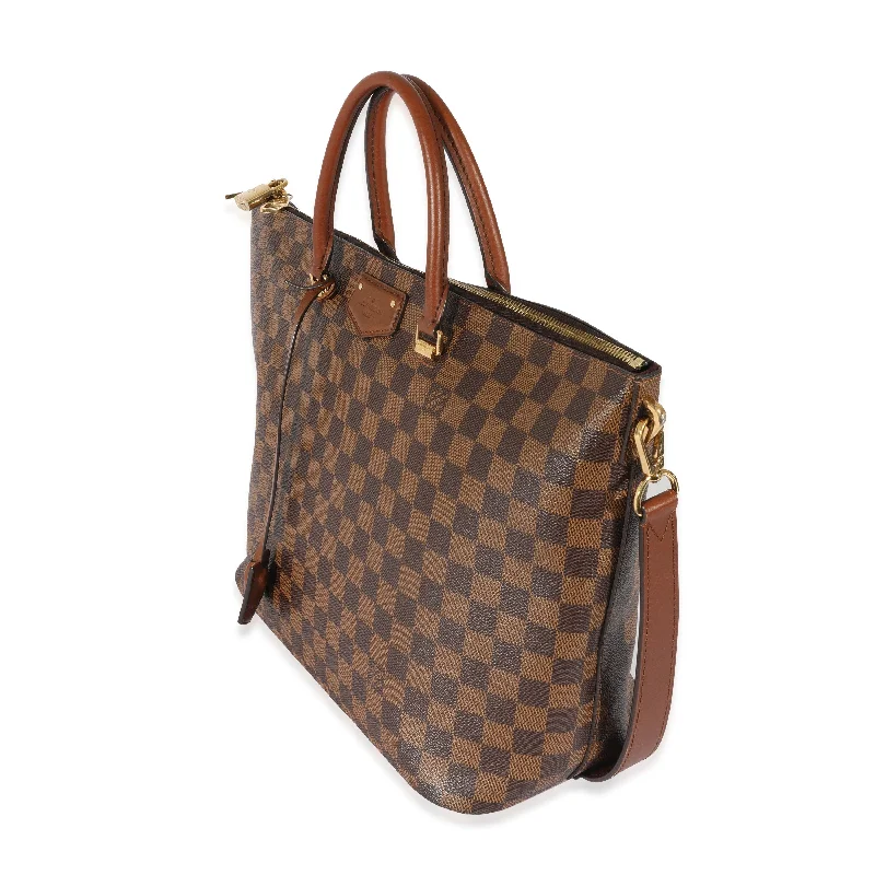 Louis Vuitton Alma bags with a leather - wrapped handle for a luxurious feelLouis Vuitton Damier Ebene Canvas Belmont Tote