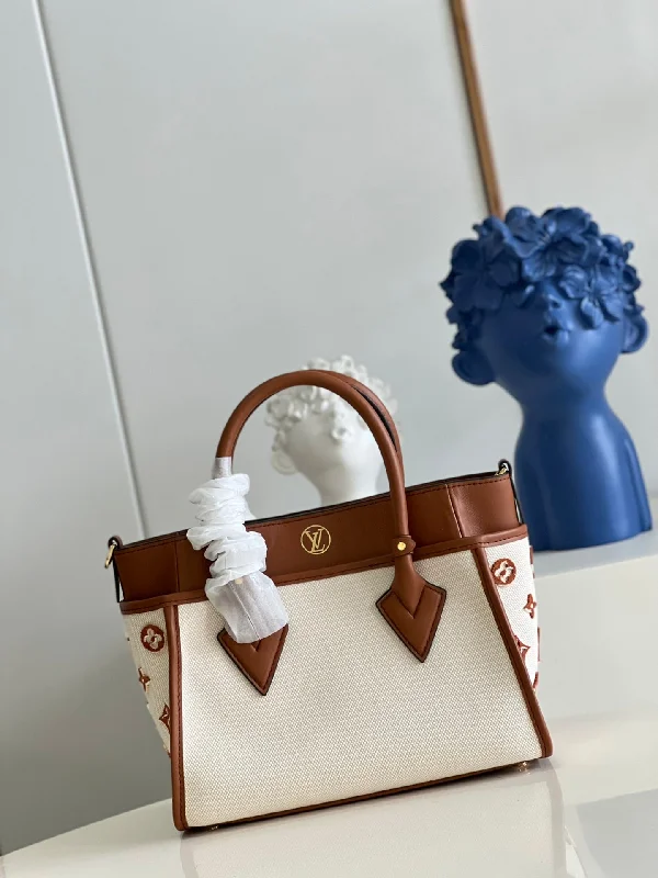 Louis Vuitton Alma bags with a monogram - embossed leather surfaceLouis Vuitton On My Side PM Bag