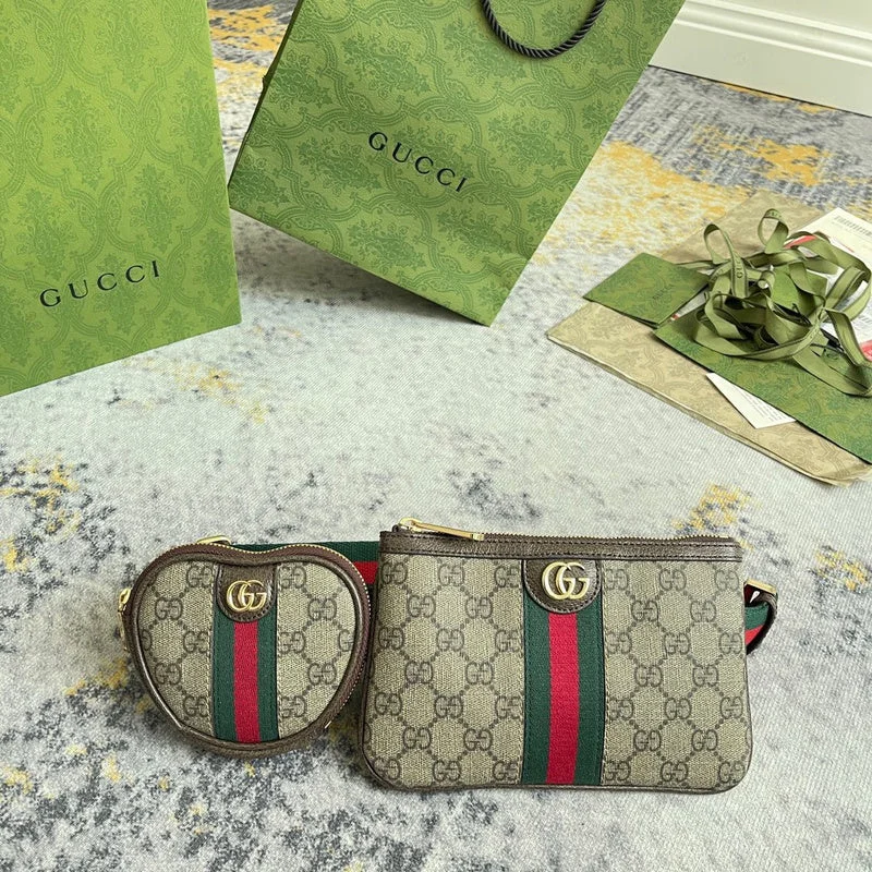 Women Gucci bags with a chain - link trim and a leather bodyBC - GUCCI BAG - 2023