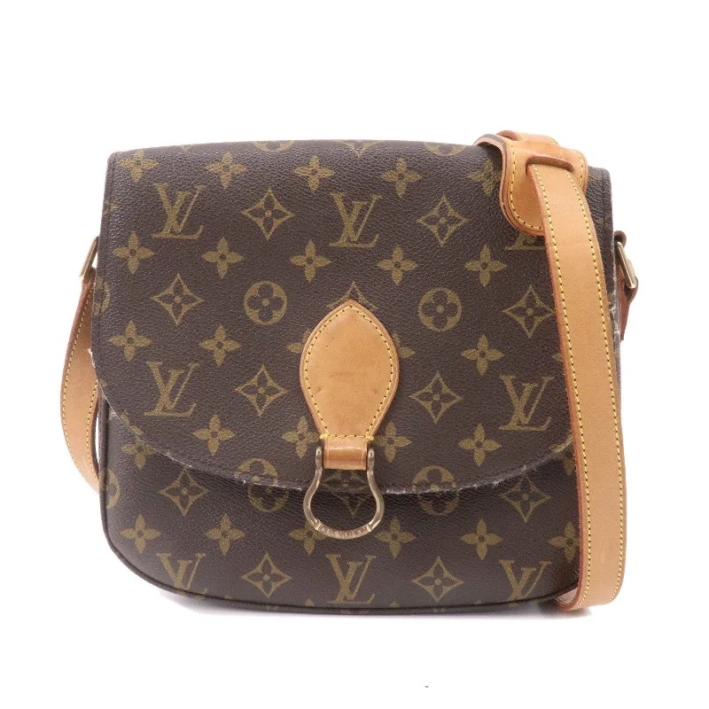 Ladies Louis Vuitton shoulder bags with a single - handle silhouetteLouis Vuitton Monogram Saint Cloud GM Shoulder Bag Brown M51242