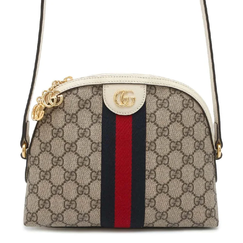 Women Gucci bags with a front - zip pocket for small itemsGUCCI Ophidia GG Supreme Shoulder Bag Beige/Ivory 499621 GG SupremeCanvas Leather