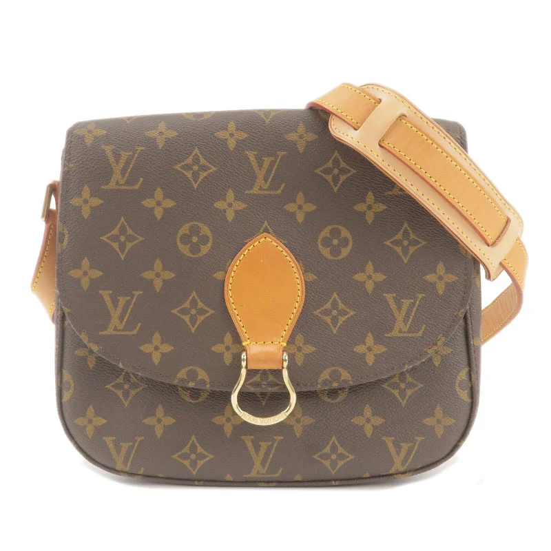 Louis Vuitton bags with a front - zip pocket for small items like keysLouis Vuitton Monogram Saint Cloud GM Shoulder Bag Brown M51242