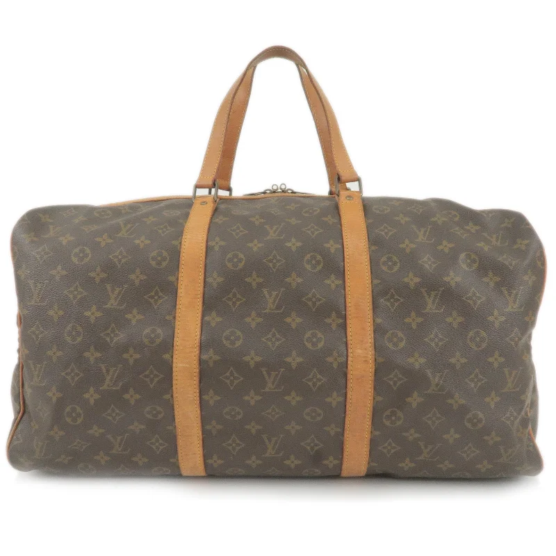 Louis Vuitton handbags with a back - zip pocket for storing valuablesLouis Vuitton Monogram Sac Souple 55 Boston Bag M41622