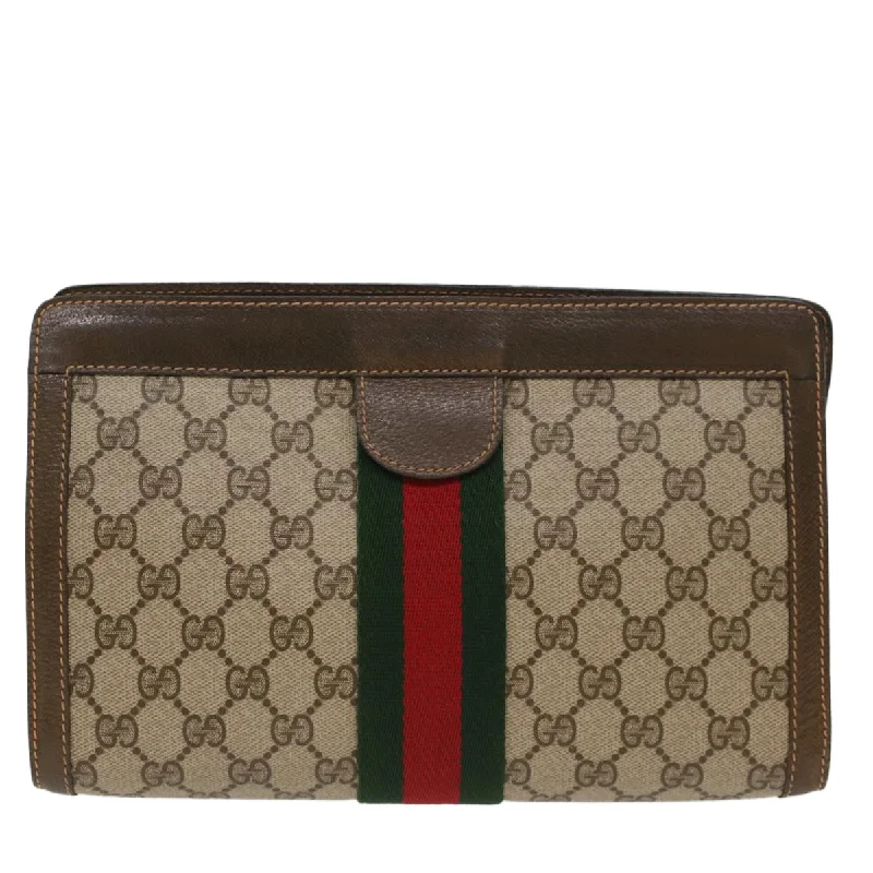 Ladies Gucci Dionysus bags with a star - shaped charmGUCCI GG Canvas Web Sherry Line Clutch Bag Beige Red Green 89.01.002  bs7231