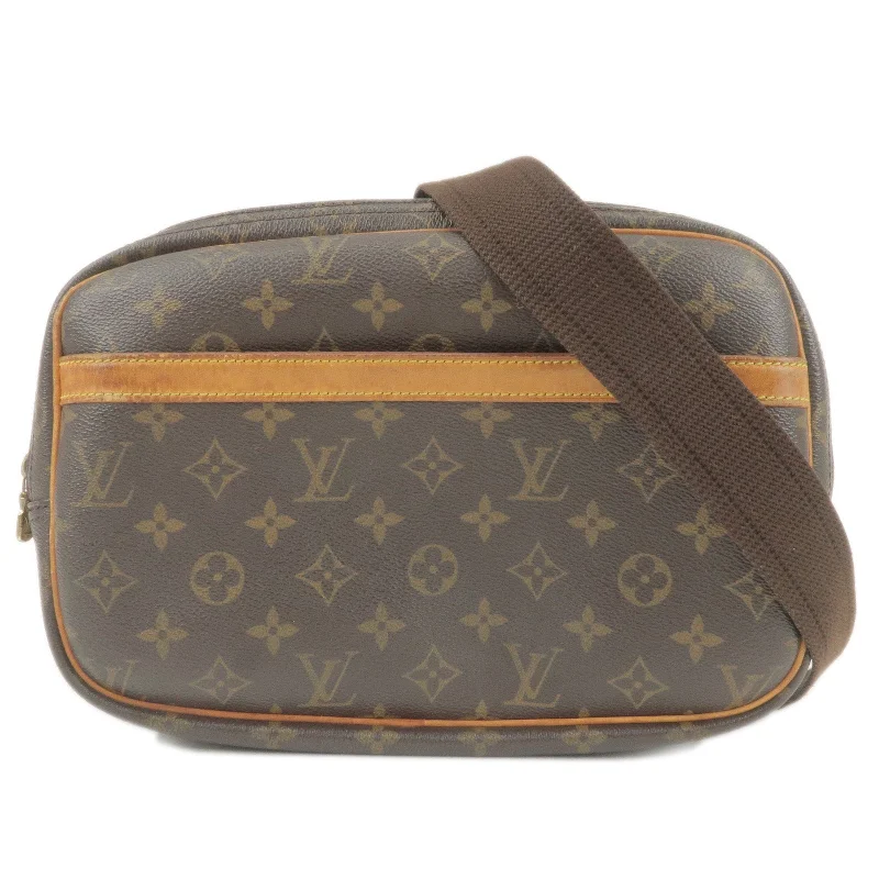 Louis Vuitton bags with a detachable mirror inside for on - the - go touch - upsLouis Vuitton Monogram Reporter PM Shoulder Bag M45254