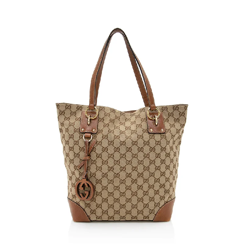 Ladies Gucci Dionysus bags with a detachable shoulder strapGucci GG Canvas Medium Charm Tote - FINAL SALE