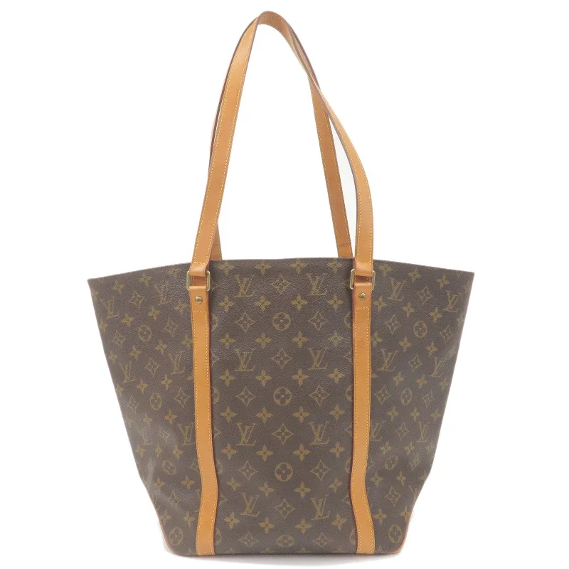 Louis Vuitton bags with a detachable mirror inside for on - the - go touch - upsLouis Vuitton Monogram Sac Shopping Shoulder Bag M51108