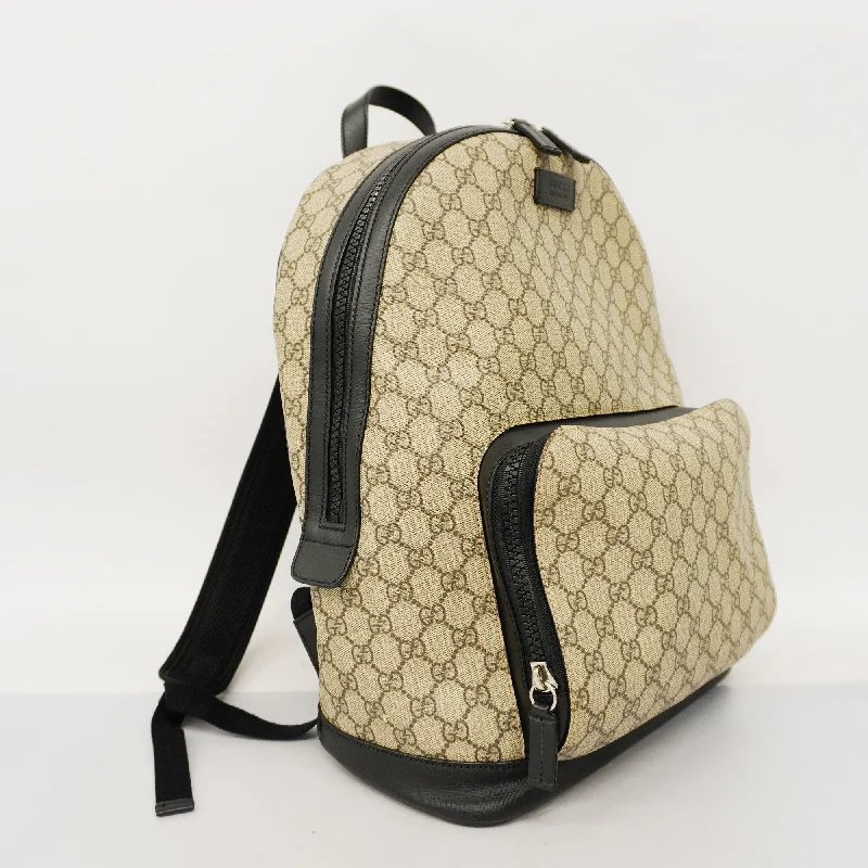 Ladies Gucci shoulder bags with a single - handle designGUCCI  Rucksack 406370 Unisex Leather,GG Supreme Backpack Beige,Black