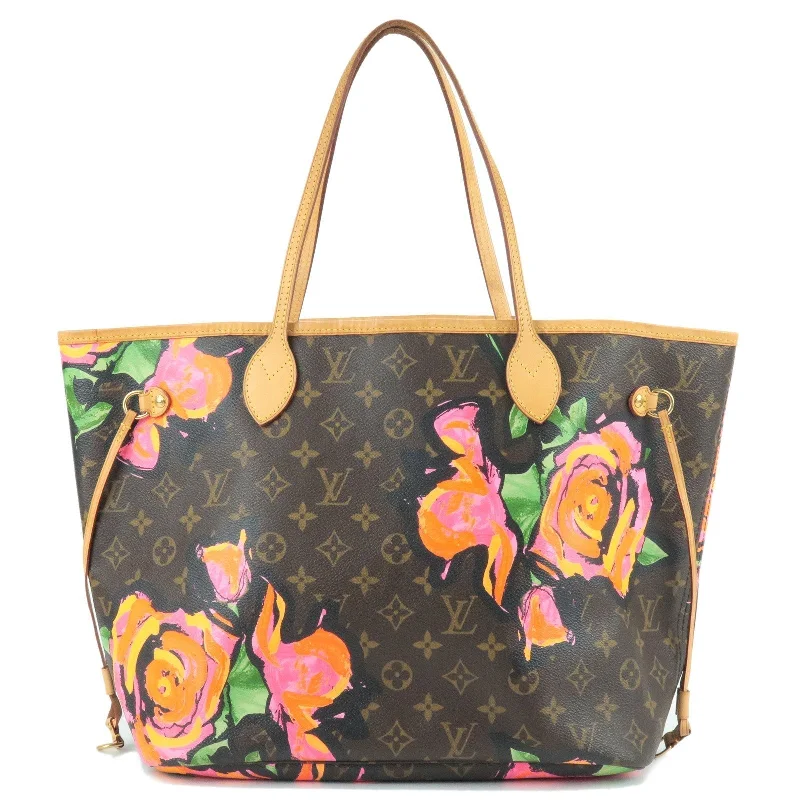 Louis Vuitton bags with a magnetic snap closure for easy accessLouis Vuitton Monogram Rose Neverfull MM Tote Bag M48613