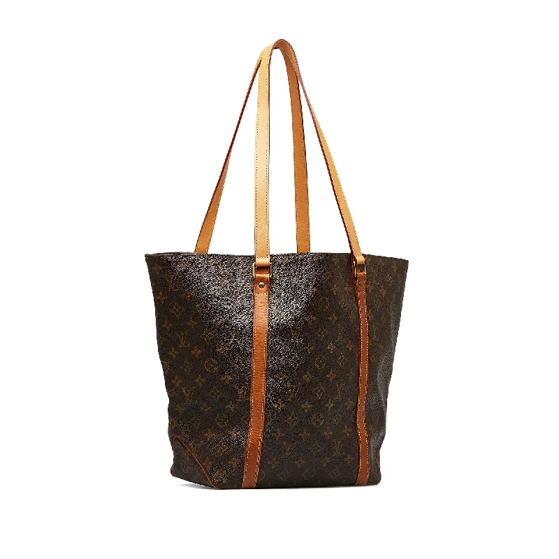 Louis Vuitton Petite Malle bags with a hard - shell structure for uniquenessBrown Louis Vuitton Monogram Sac Shopping Tote Bag