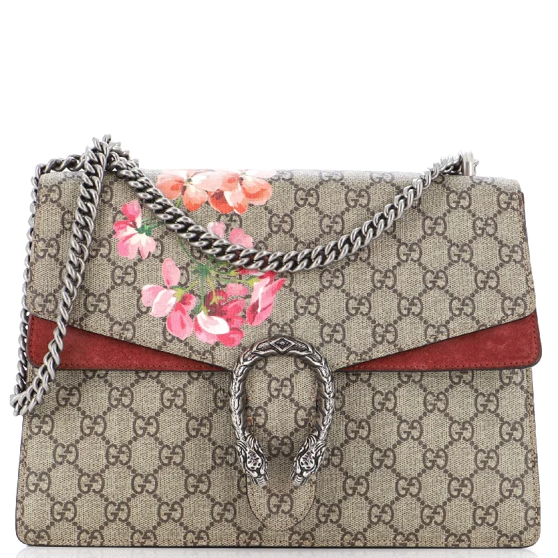 Ladies Gucci Dionysus bags in a pastel colorGucci Dionysus Bag Blooms Print Gg