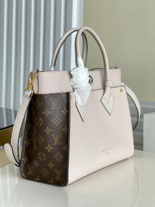 Ladies Louis Vuitton shoulder bags with a single - handle silhouetteLouis Vuitton On My Side MM Bag