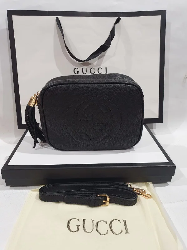 Women Gucci Sylvie bags featuring the signature web stripeGucci Disco Soho Handbag (Detachable Strap )