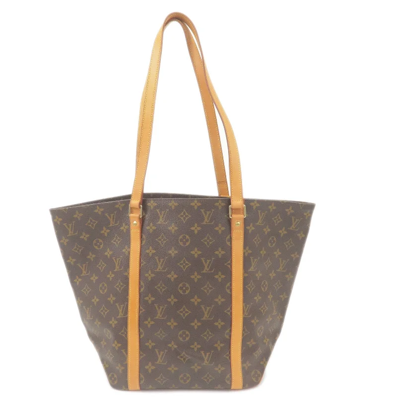 Louis Vuitton tote bags with a water - resistant coating for outdoor useLouis Vuitton Monogram Sac Shopping Shoulder Bag M51108