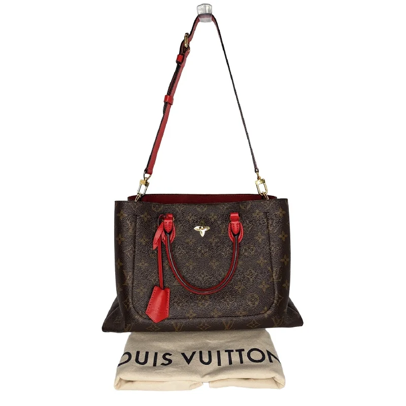 Louis Vuitton tote bags with a spacious interior and multiple pocketsLouis Vuitton Monogram Flower Zipped Tote Coquelicot