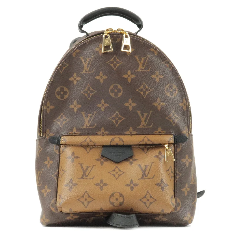 Louis Vuitton handbags with a beaded trim for a touch of glamourLouis Vuitton Monogram Reverse Palm Springs PM Back Pack M44870