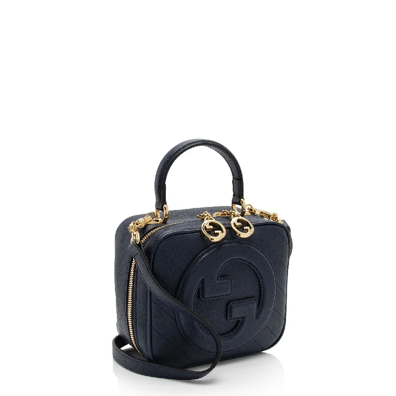 Gucci tote bags for women with a double - handle designGucci Diagonal Stitched Calfskin Blondie Top Handle (XClOQA)