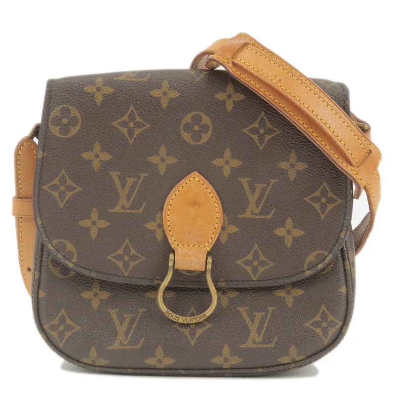 Ladies Louis Vuitton shoulder bags with a tassel decoration for charmLouis Vuitton Monogram Saint Cloud MM Shoulder Bag M51243