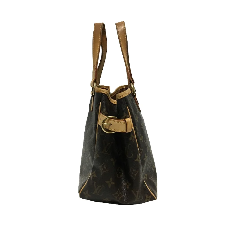 Louis Vuitton bags with a chain - link trim and a leather body for a modern edgeBrown Louis Vuitton Monogram Batignolles Vertical Tote Bag