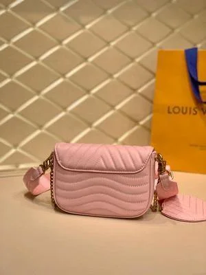 Louis Vuitton handbags with a patent - leather finish for a shiny lookLouis Vuitton New Wave Multi Pochette Bag