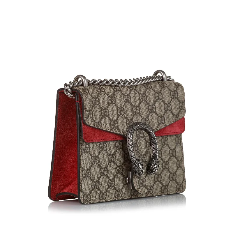 Women Gucci crossbody bags with a printed floral patternGucci Dionysus GG Supreme Crossbody Bag (34614)