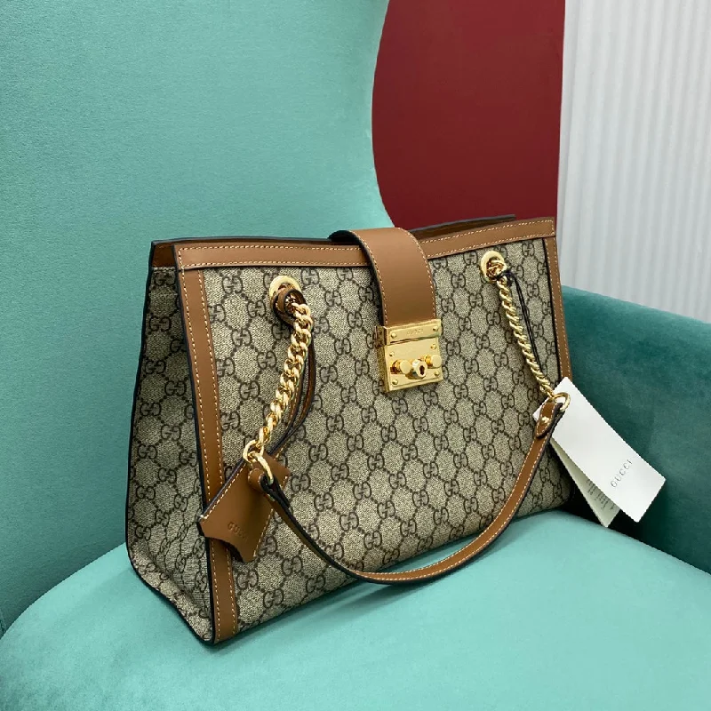 Women Gucci Sylvie bags with a detachable ribbon detailGucci Padlock GG Medium Shoulder Bag