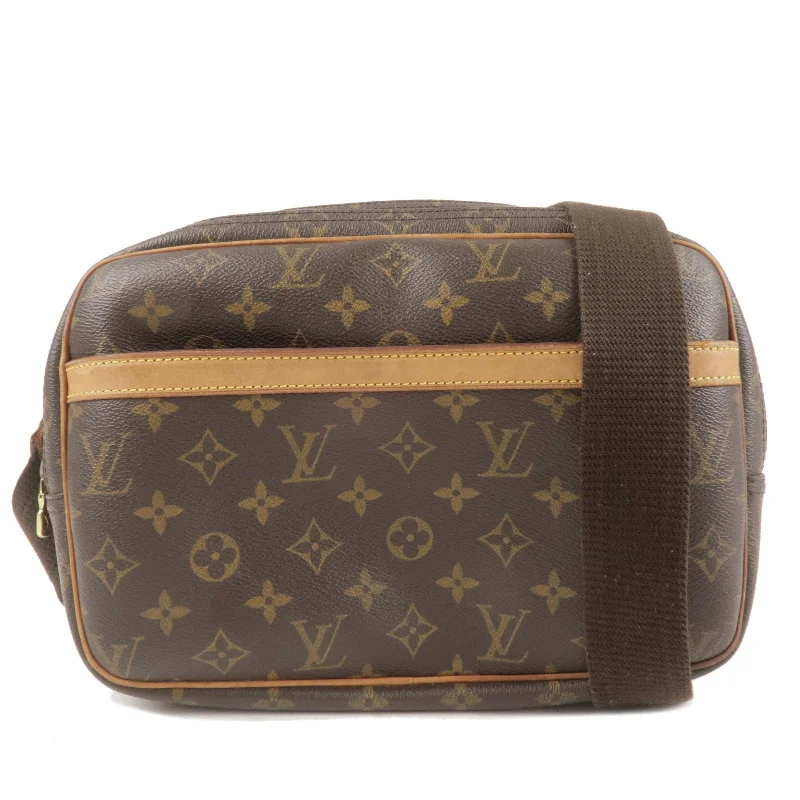 Louis Vuitton handbags with a patent - leather finish for a shiny lookLouis Vuitton Monogram Reporter PM Shoulder Bag M45254