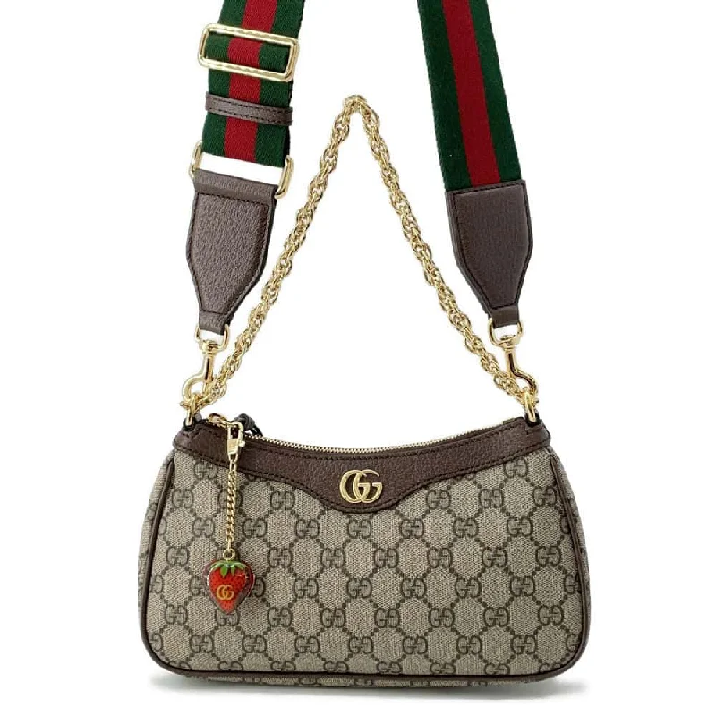 Gucci Marmont bags for women with a snakeskin - effect panel【RESERVED】GUCCI Ophidia Handbag Beige/Brown 735132 PVC Leather Size Small