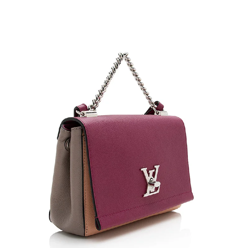 Louis Vuitton Alma bags with a monogram - embossed leather surfaceLouis Vuitton Calfskin Lockme II BB Shoulder Bag (21961)