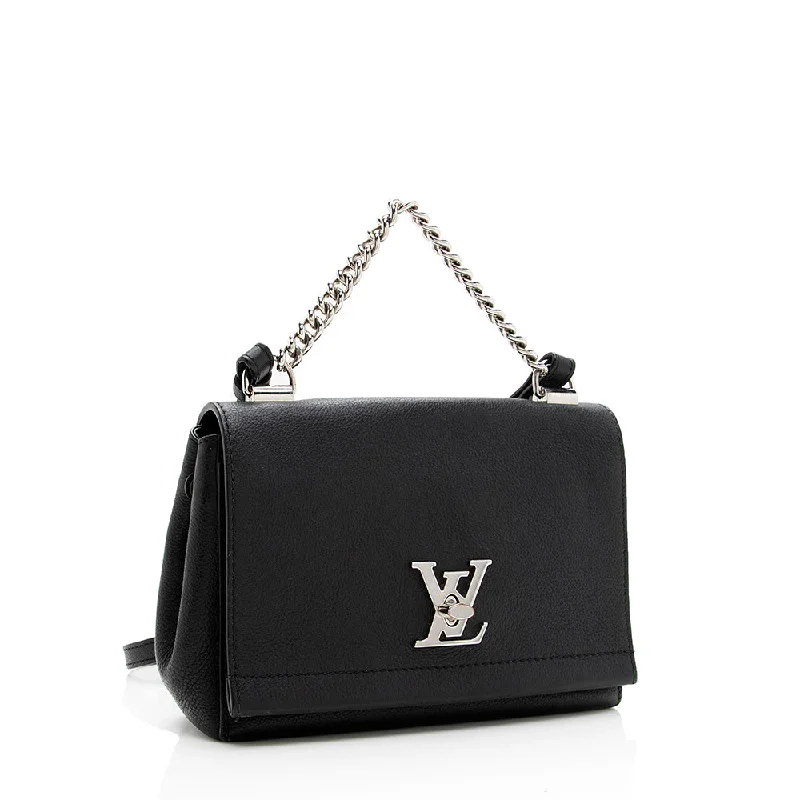 Louis Vuitton bags with a detachable mobile phone holder for convenienceLouis Vuitton Calfskin Lockme II BB Shoulder Bag (18969)