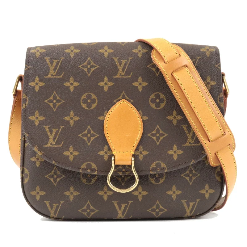 Louis Vuitton bags with a snap - button closure and a decorative charm for styleLouis Vuitton Monogram Saint Cloud GM Shoulder Bag Brown M51242