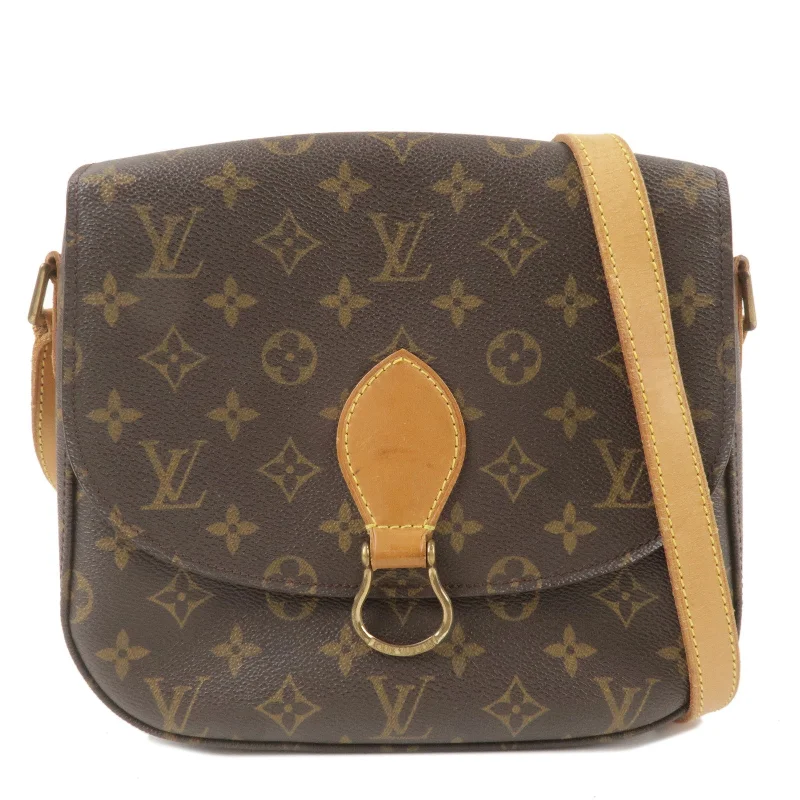 Louis Vuitton backpacks with a padded back panel for comfort during long - wearLouis Vuitton Monogram Saint Cloud GM Shoulder Bag Brown M51242