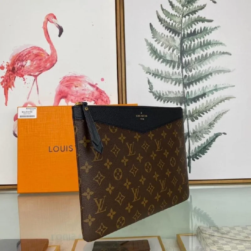 Louis Vuitton tote bags with a printed LV logo on the front for brand visibilityLouis Vuitton Daily Pouch