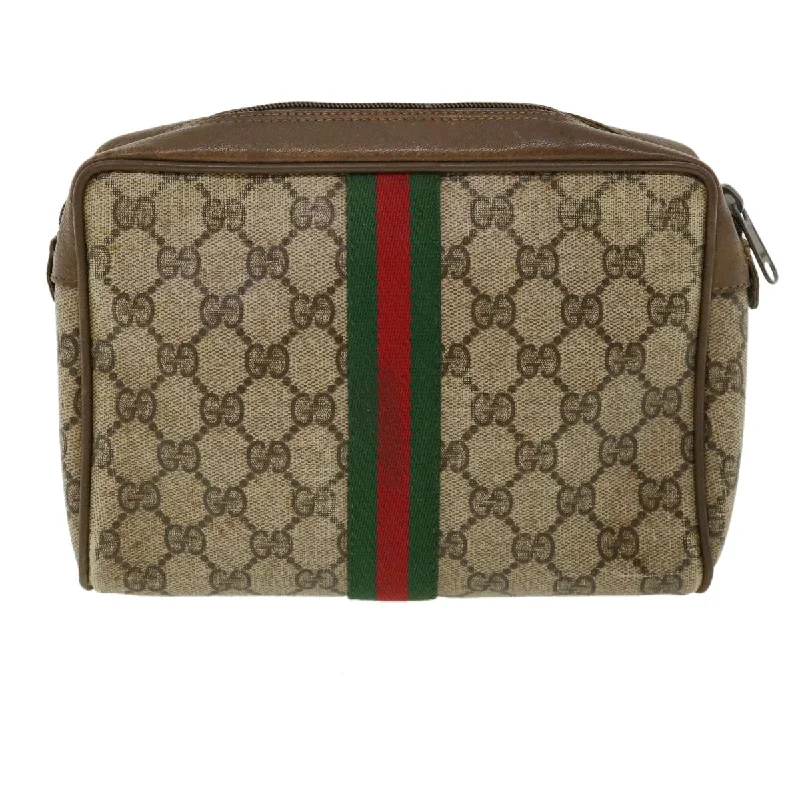 Ladies Gucci Dionysus bags in a pastel colorGUCCI Web Sherry Line GG Canvas Clutch Bag PVC Leather Beige Green  37094