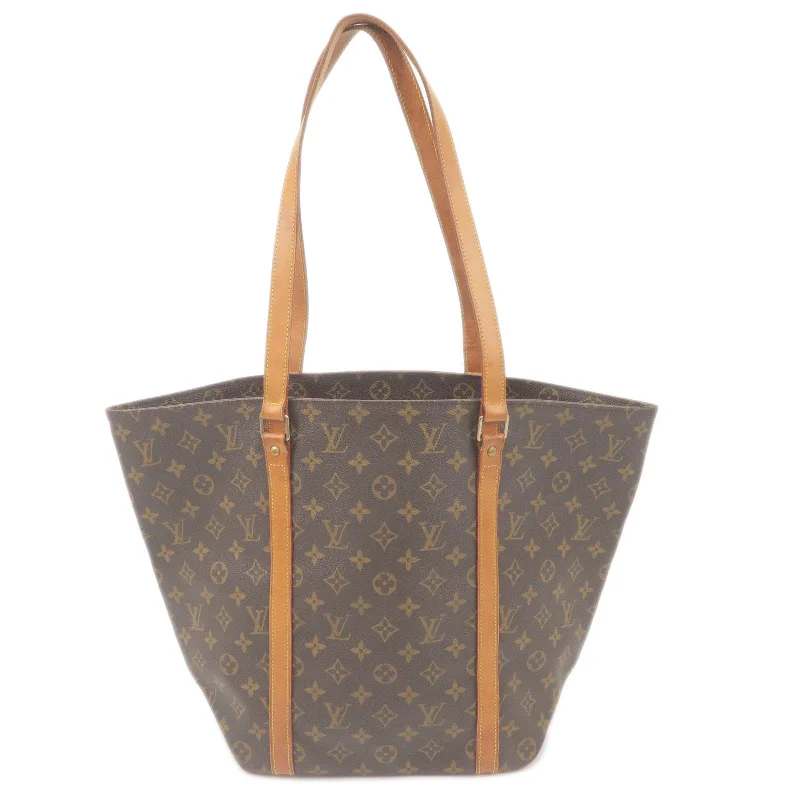 Louis Vuitton handbags with a metal - framed clasp for durabilityLouis Vuitton Monogram Sac Shopping Shoulder Bag M51108